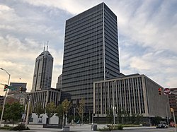 City-County Building looking northwest from Washington and Alabama streets