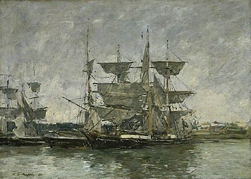 Bateaux à quai, Deauville, 1881 Cambridge, Fitzwilliam Museum