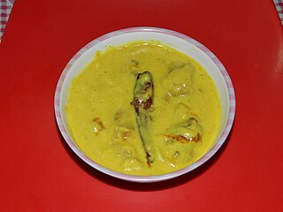 <span class="mw-page-title-main">Kadhi</span> Yogurt-based Dish from India