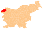 Location of the Municipality of Bovec in Slovenia