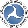 The seal of the US Department of Transportation.