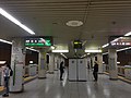 The Toei Shinjuku Line platforms in October 2019