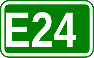 <span class="mw-page-title-main">European route E24</span> Road in trans-European E-road network