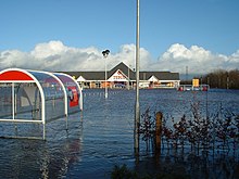 A Tesco store underwater in Carlisle during the January 2005 floods 2005 Carlisle floods.jpg