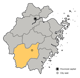 Lishui – Mappa