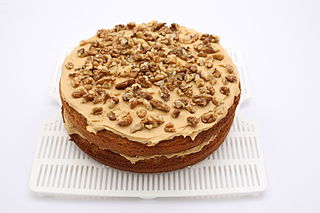 Coffee cake Cake intended to be eaten with, or flavored with, coffee