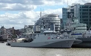 HMS <i>Tamar</i> (P233) 2020 River-class offshore patrol vessel of the Royal Navy.