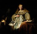 21 Judith at the Banquet of Holofernes (previously known as Artemisia), by Rembrandt, from Prado in Google Earth uploaded by Dcoetzee, nominated by Thi,  10,  0,  0