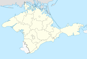 Localização da República da Crimeia na península da Crimeia.