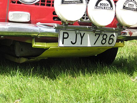 Retrofitted skid plate on a Saab 96. Skidplate96.jpg