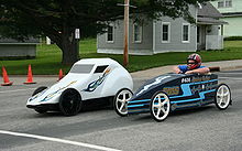 Soapbox cars at the finish line of a race SoapBoxRaceFinishLine.jpg