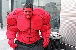 Cosplayer - Red Hulk tijdens New York ComicCon, 2014