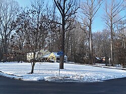 Street corner in Mantua after snowfall, January 2019