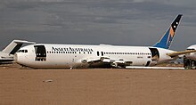 Boeing 767-200 de Ansett desguazado en el desierto de Mojave (2011)