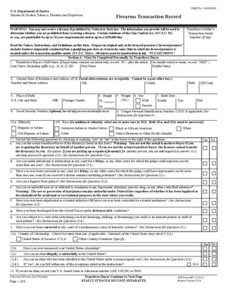 <span class="mw-page-title-main">Form 4473</span> Form filled out when purchasing a firearm in the U.S.