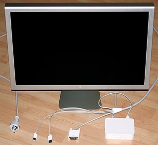 Apple Cinema Display 23 Zoll mit Netzteil und Mehrzweckkabel