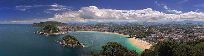 Donostia from top of mount Igeldo