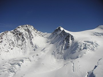 Dufourspitze, Grenzsattel and Zumsteinspitze