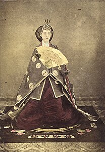 Emperatriz consorte Haruko en 1872.