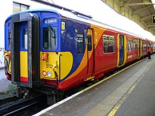 A Class 455 suburban unit at Wimbledon. These were used on inner suburban services. Gb-emudc-455732-2.jpg