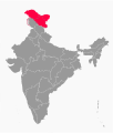 Location of Ladakh (claimed)