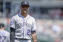 The Montreal Expos selected Ian Desmond in the 3rd round. He is a 2x All-Star and 3x Silver Slugger at shortstop. Ian Desmond (50121465067).jpg