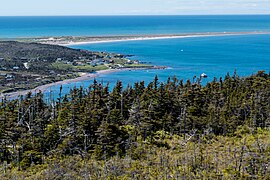 Vue de l'anse du gouverneur sur la presqu'île de Langlade