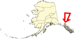 State map highlighting Skagway