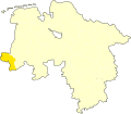 Lage des Landkreises Grafschaft Bentheim in Niedersachsen