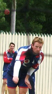 Collingwood bowling in the nets at Adelaide Oval Paul Collingwood bowl.jpg