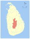 Map showing the location of Central Province within Sri Lanka