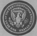 Actual presidential seal in use at the time (1936 impression)