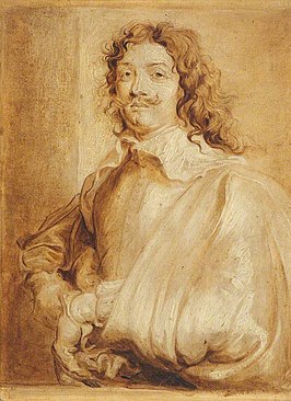 Portret van Adriaen Brouwer door Anthony van Dyck, ca. 1636, Boughton House