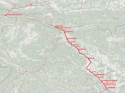 A Tarvisio–Ljubljana-vasútvonal útvonala