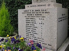 Llandyssil War Memorial - the 1914–18 War