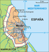 De enclave Melilla.