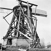 Moulin 2 de Overwaard après l'incendie de 1981.