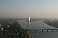 The hotel seen from the top of the Juche Tower