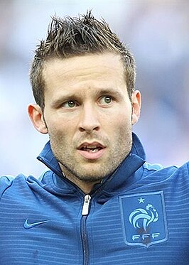 Cabaye voorafgaand aan het EK-duel met Engeland, op 11 juni 2012 in Donetsk, Oekraïne