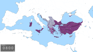 <span class="mw-page-title-main">Byzantine Empire under the Isaurian dynasty</span> Period of Byzantine history from 717 to 802