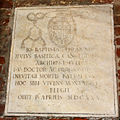 Lapide di Giovan Battista Peranni (1630) / Gravestone for a Giovan Battista Peranni (1630).