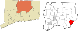 Columbia's location within the Capitol Planning Region and the state of Connecticut