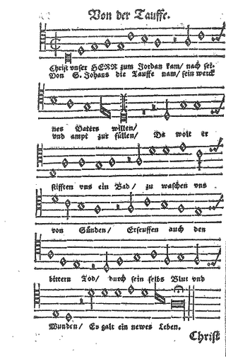 <span class="mw-page-title-main">Christ unser Herr zum Jordan kam</span> Lutheran hymn about baptism by Martin Luther