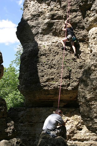 <span class="mw-page-title-main">Climbing rope</span> Rope used to secure climbers