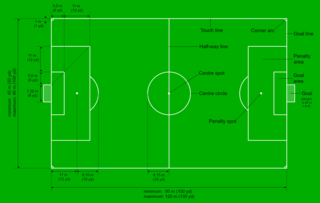 <span class="mw-page-title-main">Football pitch</span> Area for playing association football