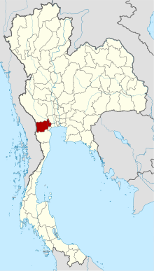 Map of Thailand highlighting Ratchaburi province