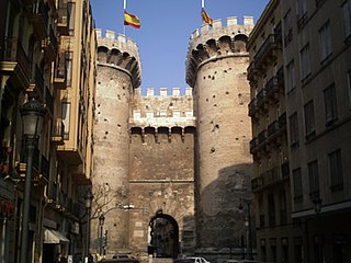 Vista exterior de las Torres de Quart, en la calle Quart