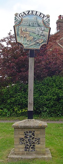 Signpost in Gazeley UK Gazeley.jpg