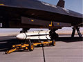 An AIM-47 missile before loading into the Lockheed YF-12A weapons bay.