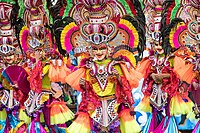 Masked participants during the MassKara Festival